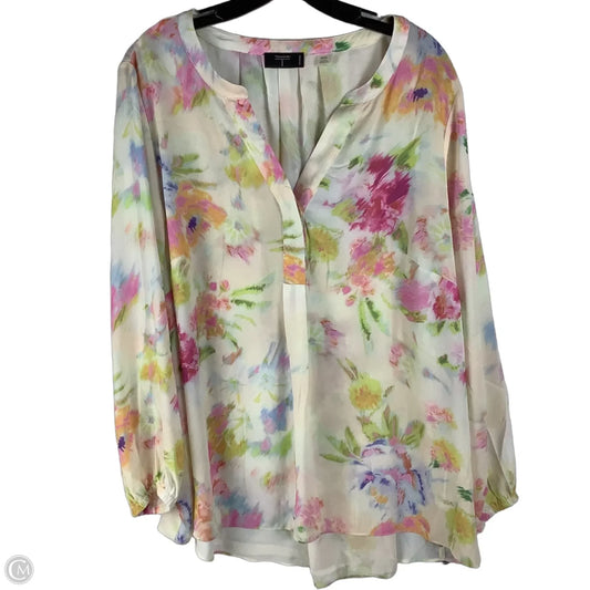 Top Long Sleeve By Tahari In Multi-colored, Size: 1x