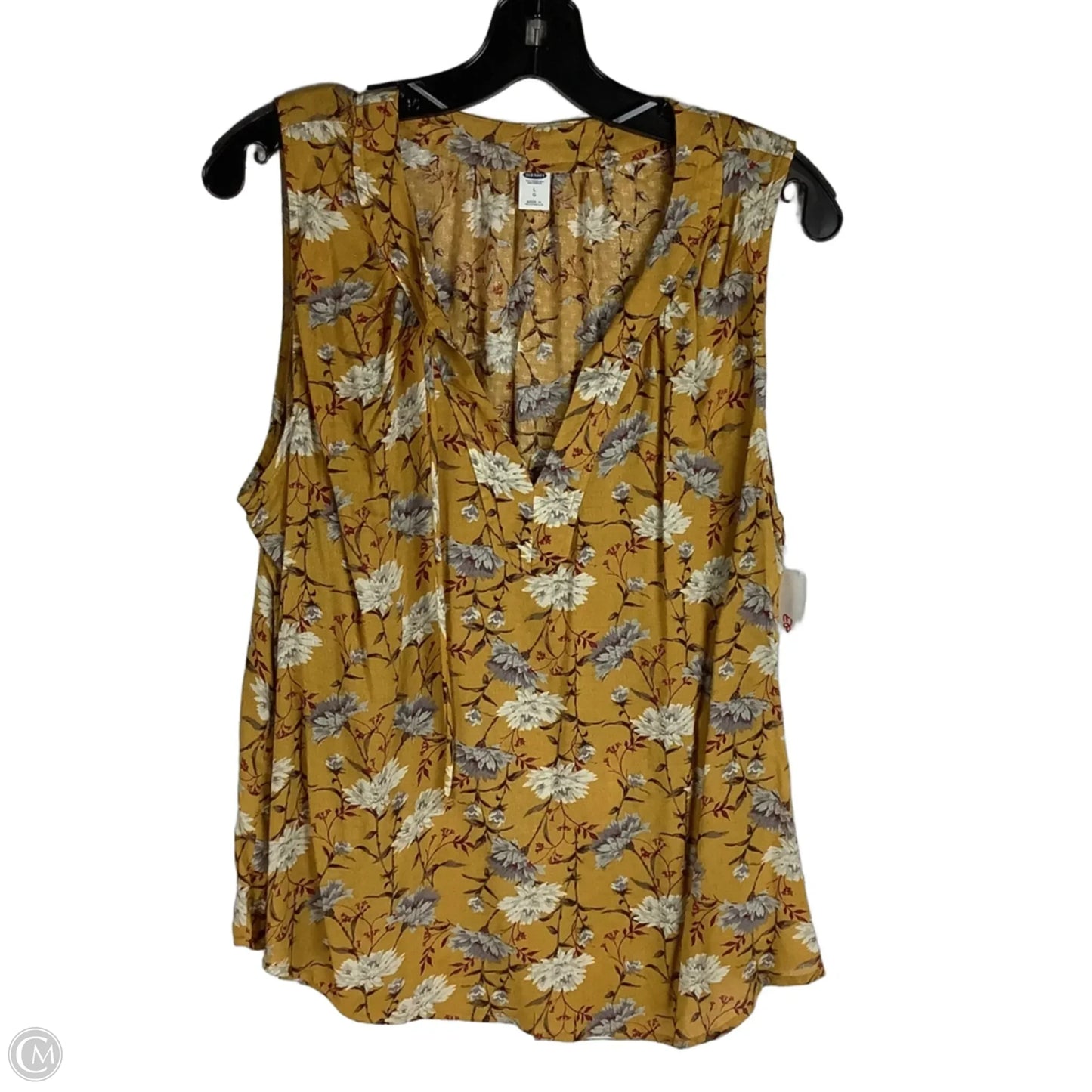 Top Sleeveless By Old Navy In Yellow, Size: L