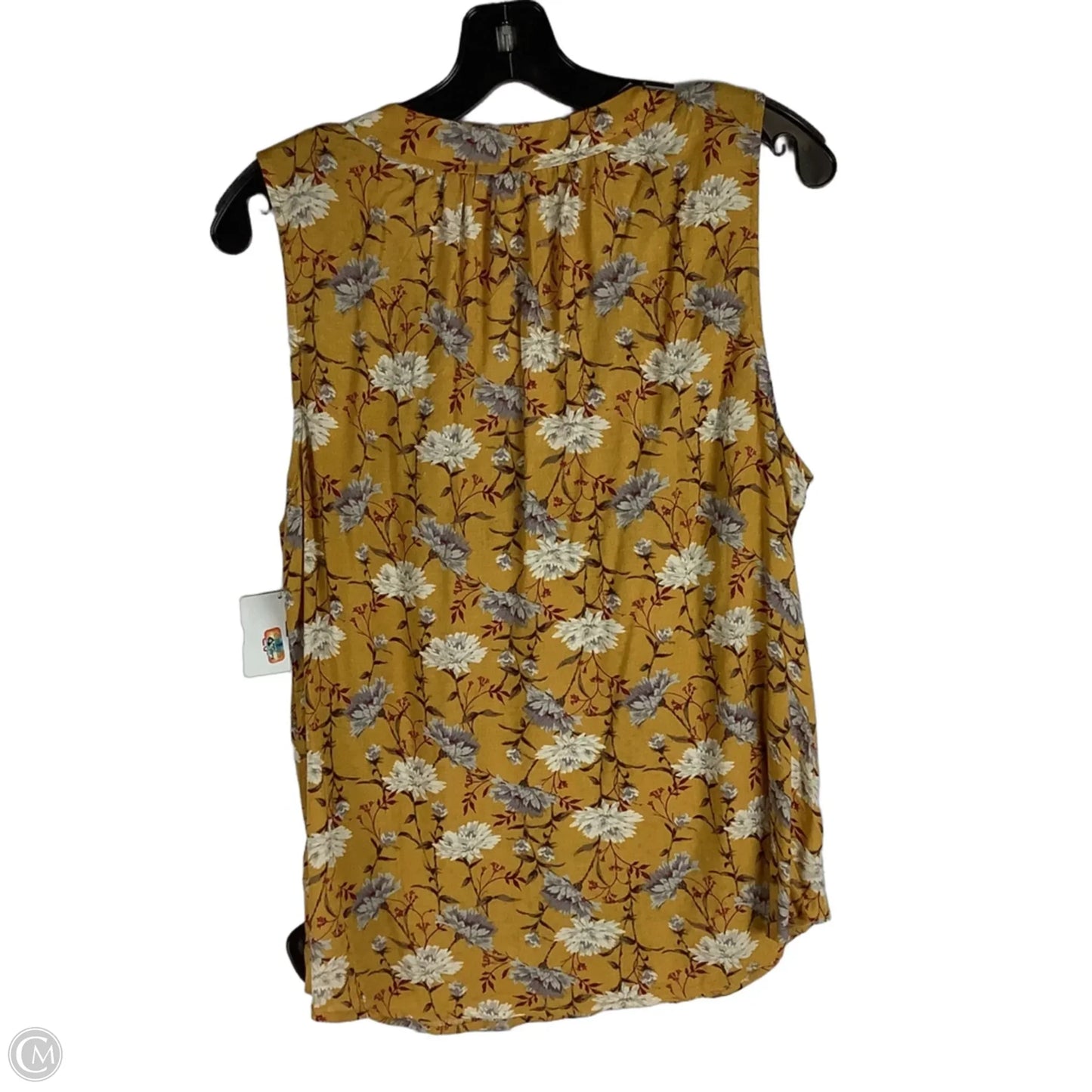 Top Sleeveless By Old Navy In Yellow, Size: L
