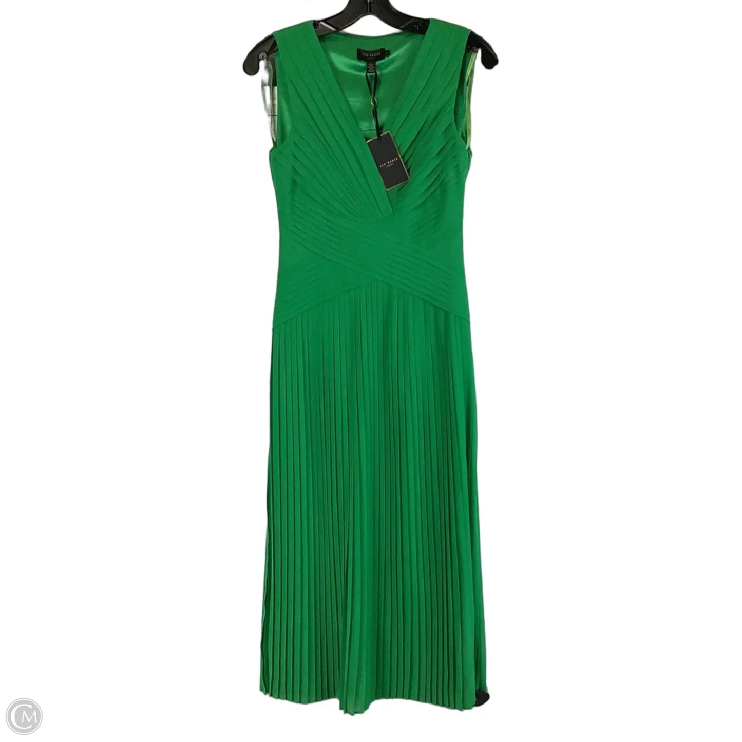 Dress Party Long By Ted Baker In Green, Size: 4