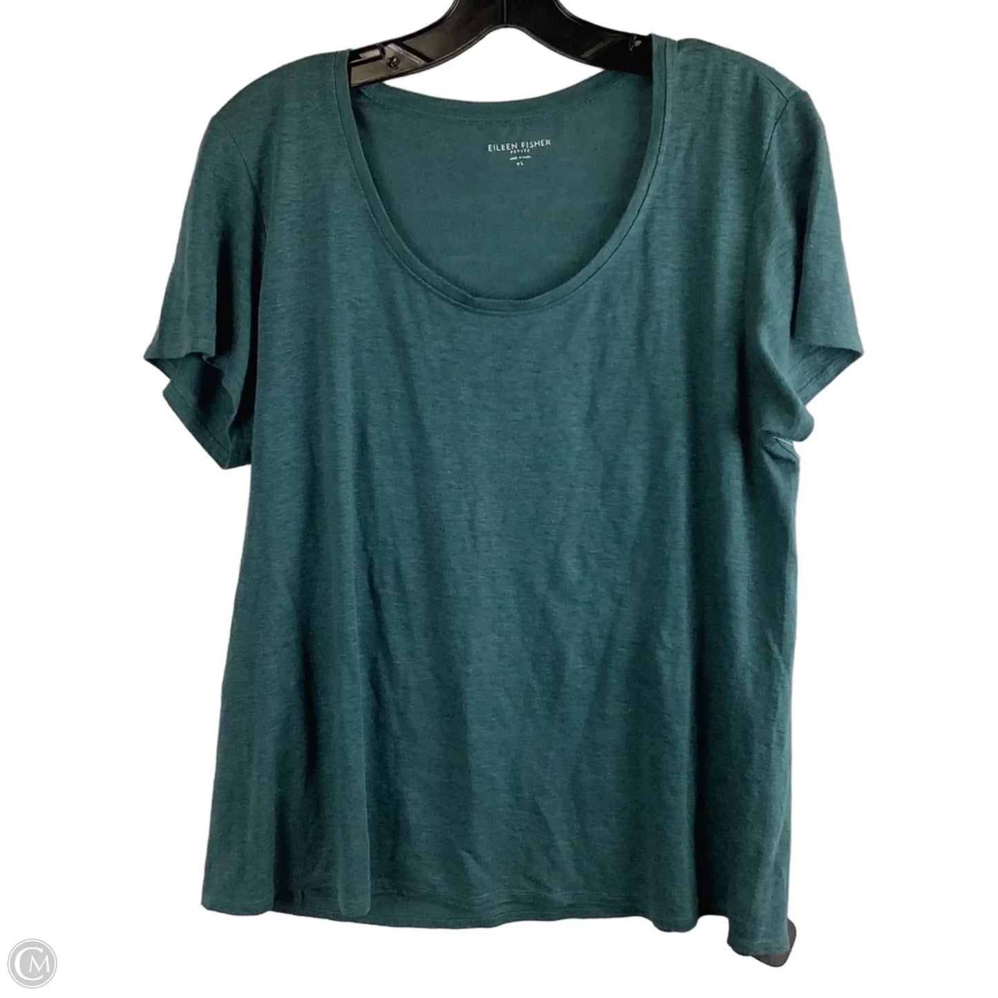 Top Short Sleeve By Eileen Fisher In Green, Size: petite L