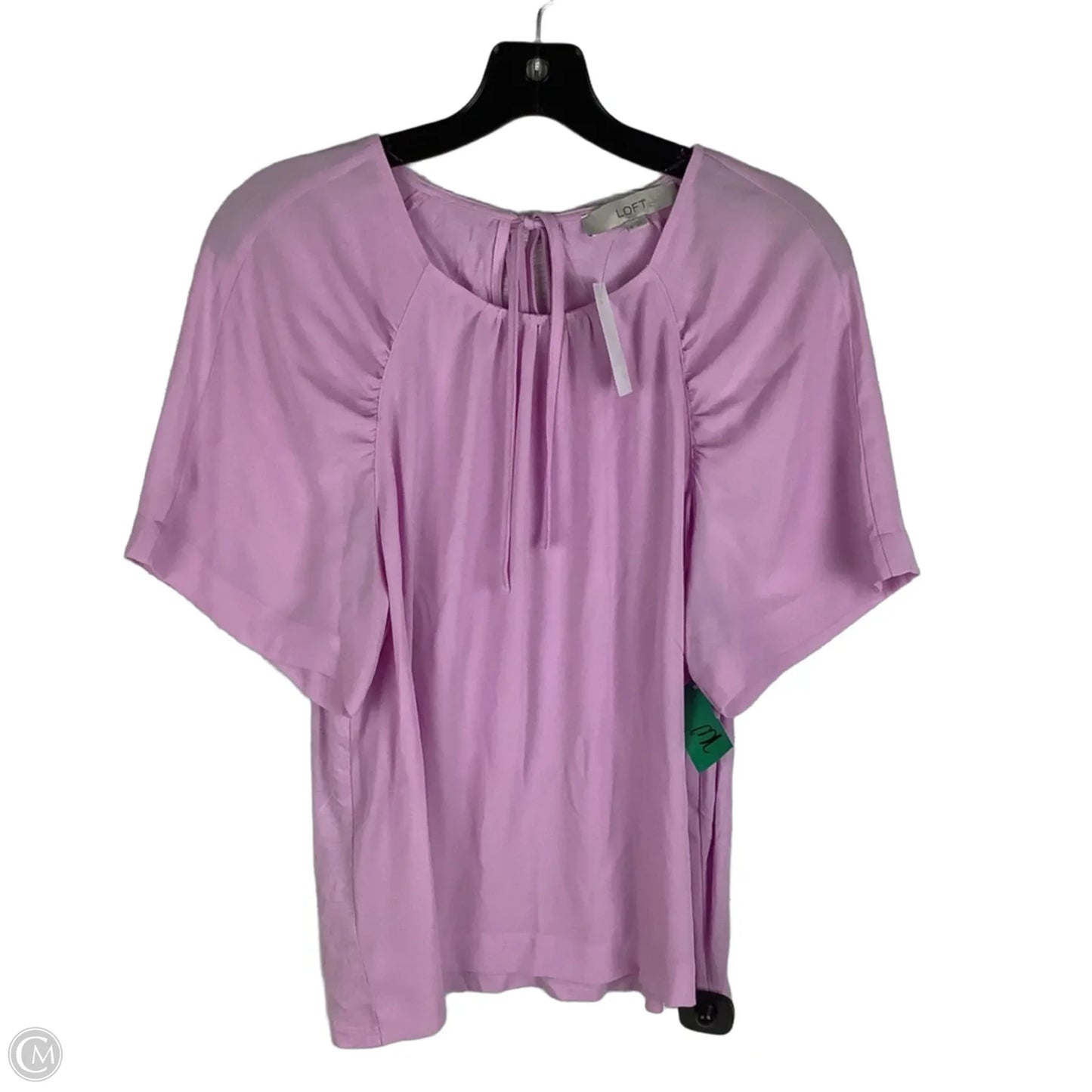 Top Short Sleeve By Loft In Pink, Size: M