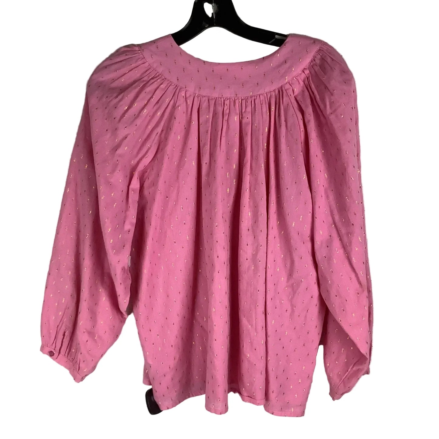 Top Long Sleeve By Cmc In Pink, Size: S