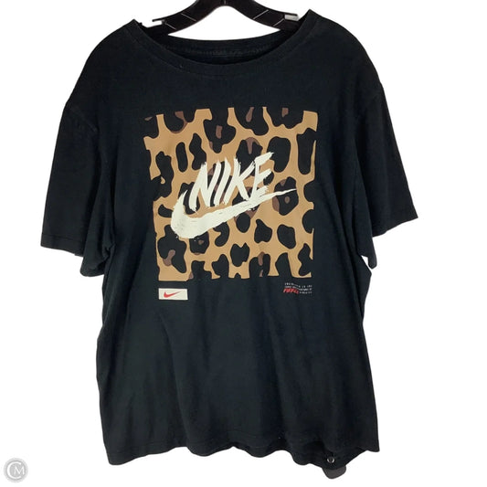 Top Short Sleeve By Nike In Animal Print, Size: Xl