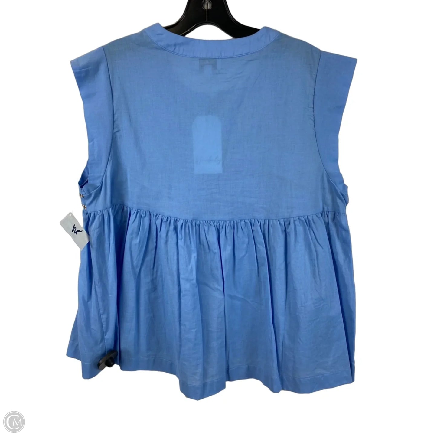 Top Sleeveless By Wonderly In Blue, Size: L