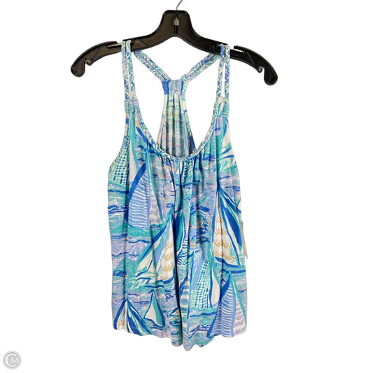 Top Sleeveless Designer By Lilly Pulitzer In Blue & Purple, Size: S