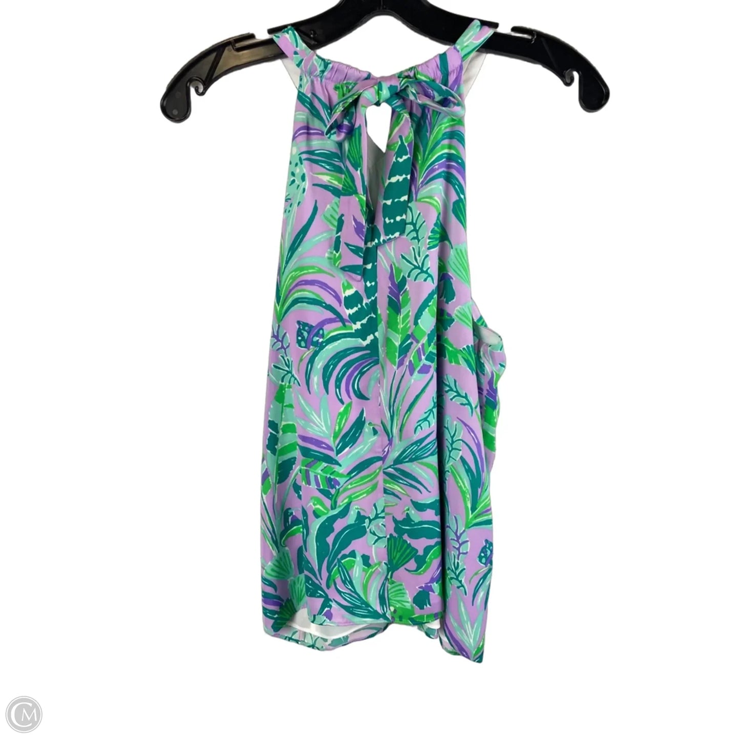 Top Sleeveless Designer By Lilly Pulitzer In Green & Purple, Size: S