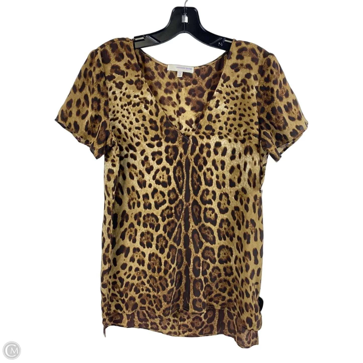 Top Short Sleeve By Cmc In Animal Print, Size: Xs