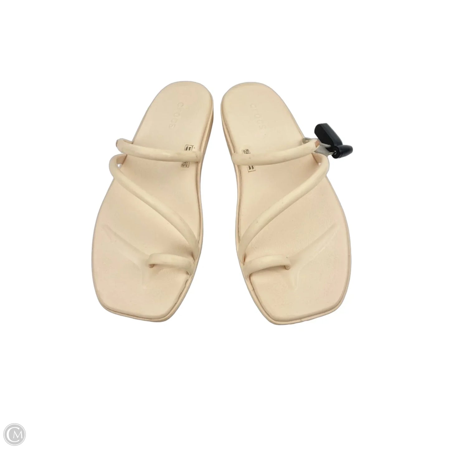 Sandals Flats By Crocs In Cream, Size: 8
