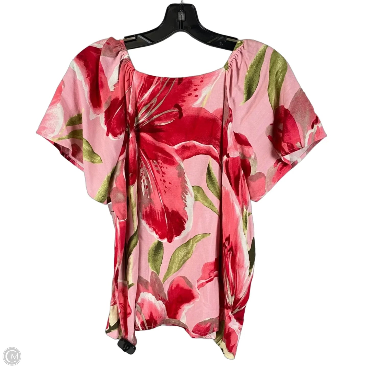 Top Short Sleeve By Fever In Pink, Size: L