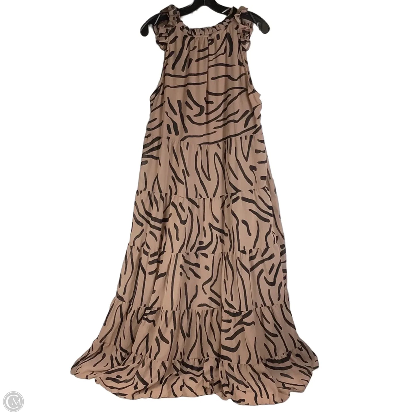 Dress Casual Maxi By Mudpie In Black & Brown, Size: L