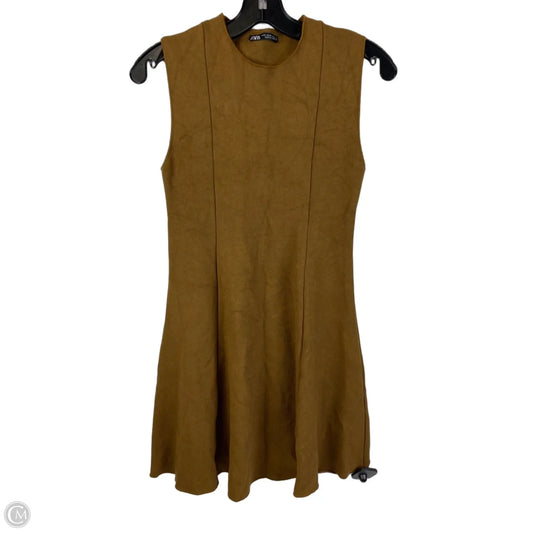 Dress Casual Short By Zara In Tan, Size: M
