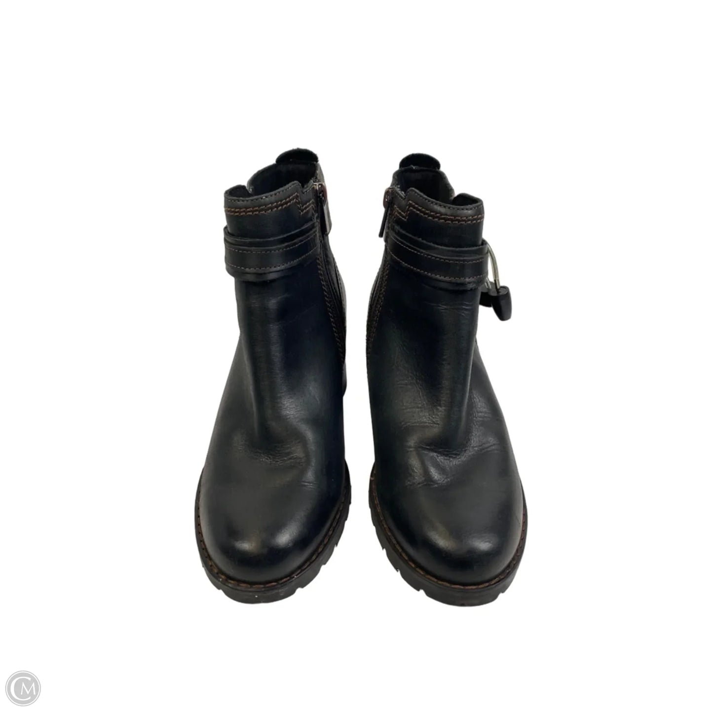 Boots Ankle Heels By Clarks In Black, Size: 7
