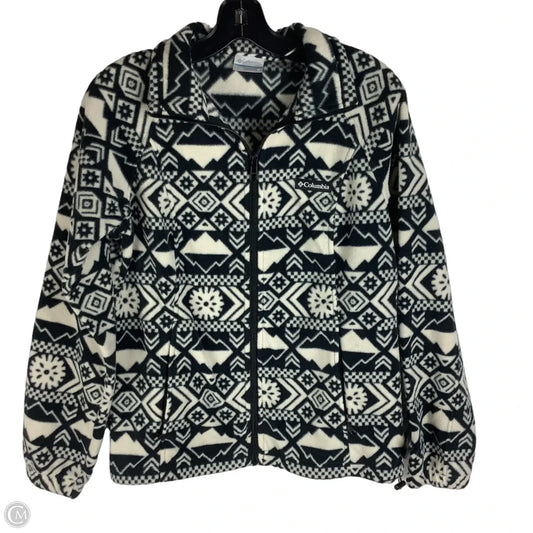 Jacket Fleece By Columbia In Black & Cream, Size: M
