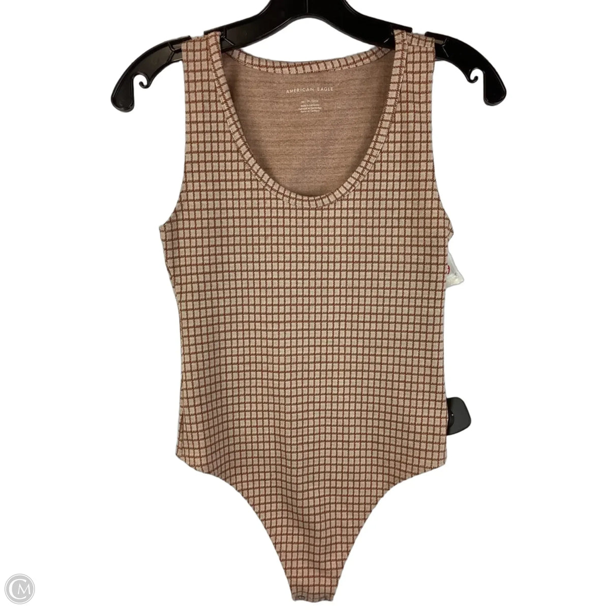 Bodysuit By American Eagle In Checkered Pattern, Size: Xs