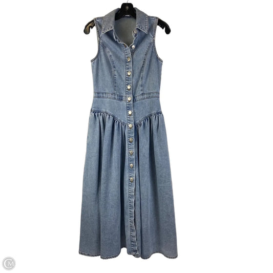 Dress Casual Midi By Avec Les Filles In Blue Denim, Size: 2