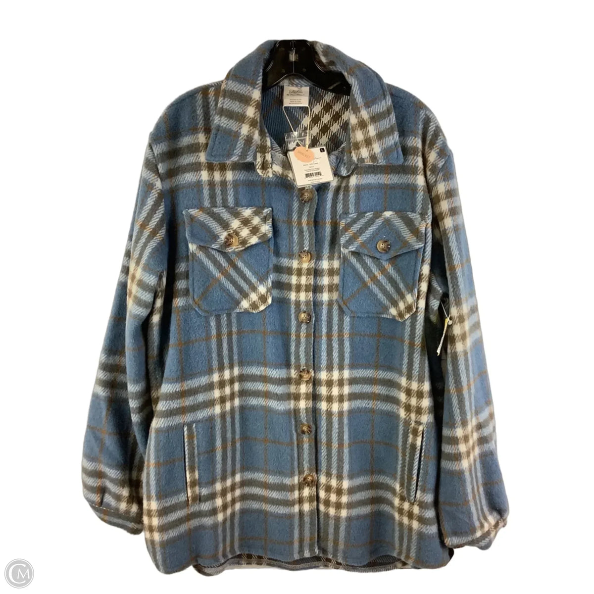 Jacket Fleece By Cmc In Plaid Pattern, Size: L