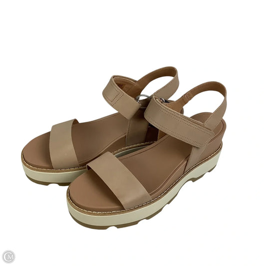 Sandals Heels Wedge By Sorel In Tan, Size: 9