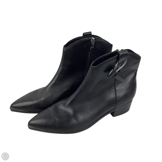 Boots Ankle Flats By Marc Fisher In Black, Size: 9.5