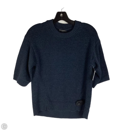 Sweater Short Sleeve By Banana Republic In Navy, Size: S