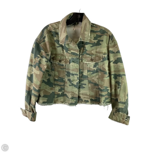 Jacket Denim By Free People In Camouflage Print, Size: Xs