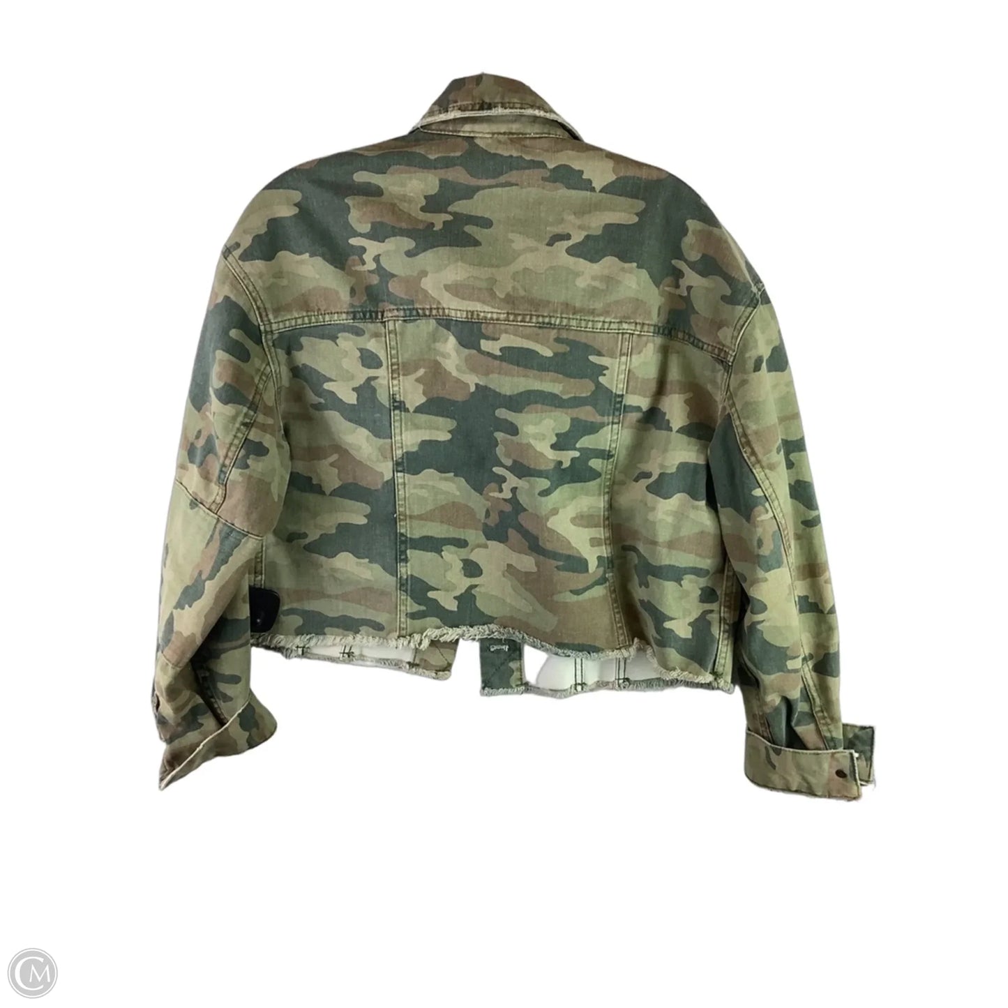 Jacket Denim By Free People In Camouflage Print, Size: Xs