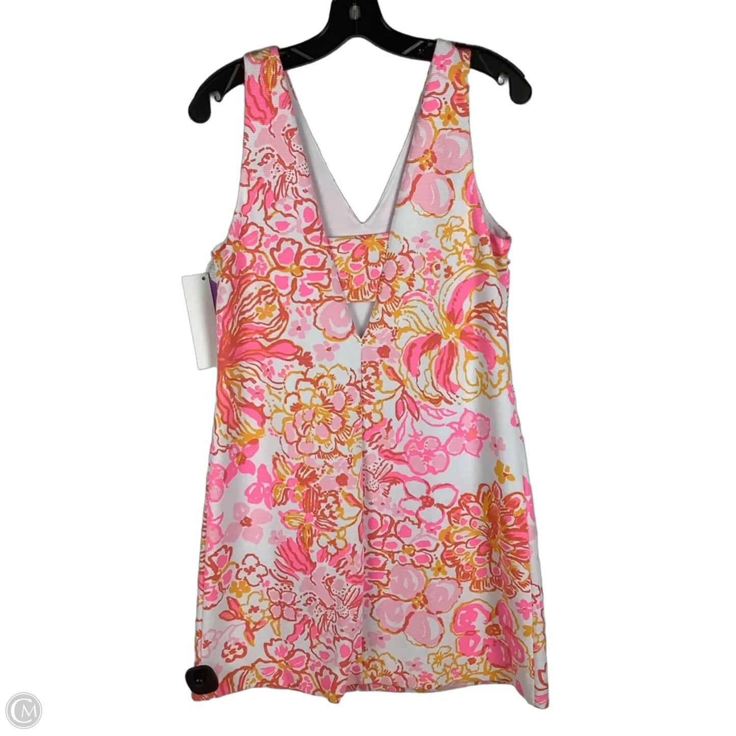 Dress Designer By Lilly Pulitzer In Pink & White, Size: M