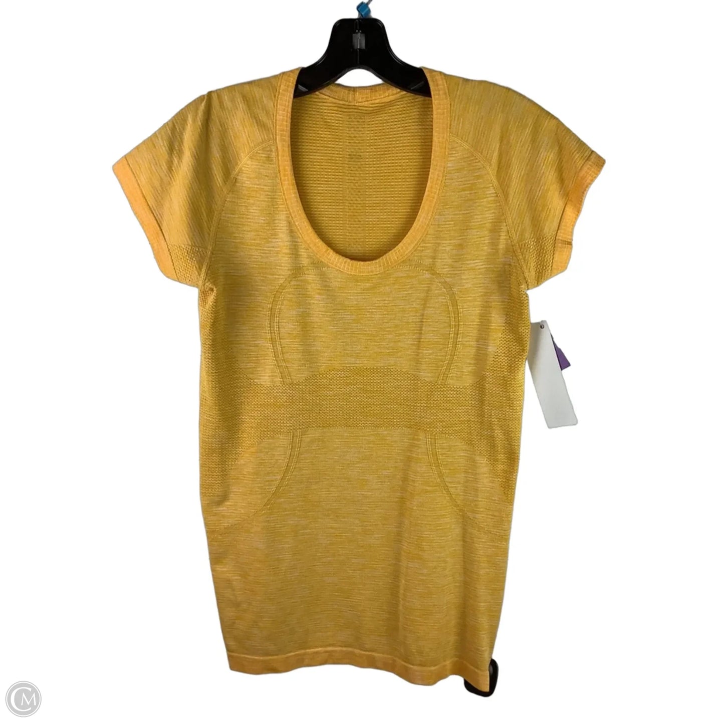 Athletic Top Short Sleeve By Lululemon In Yellow, Size: 8