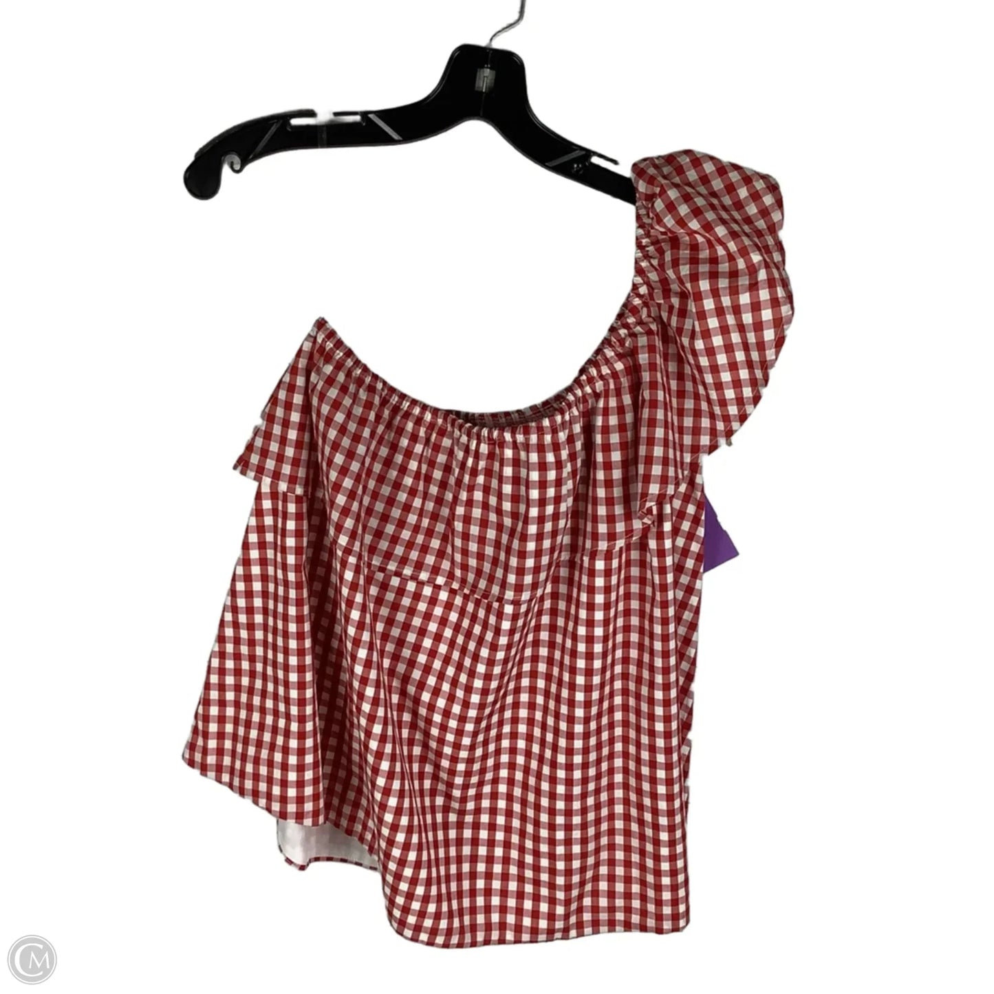Top Sleeveless By Lauren James In Red & White, Size: M