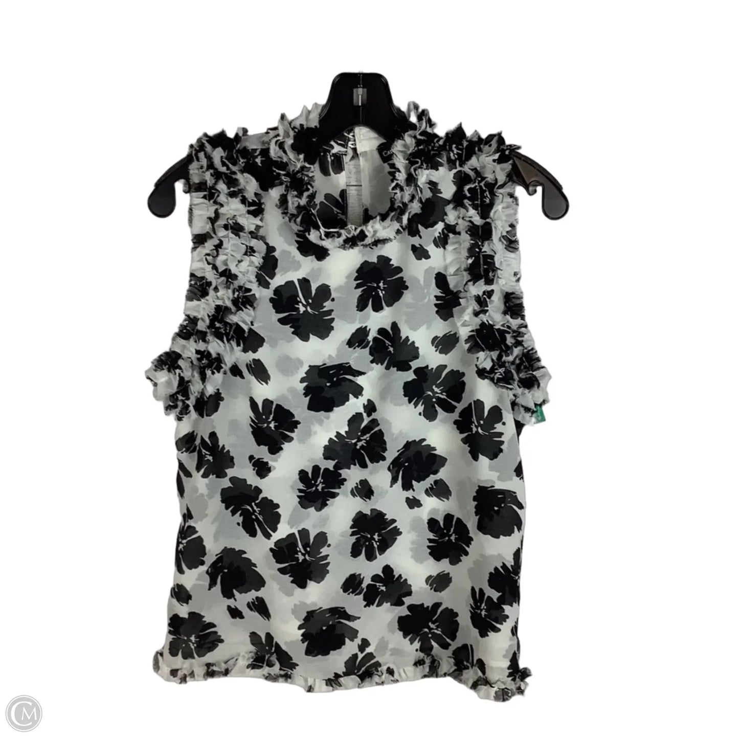 Top Sleeveless By Catherine Malandrino In Black & White, Size: S