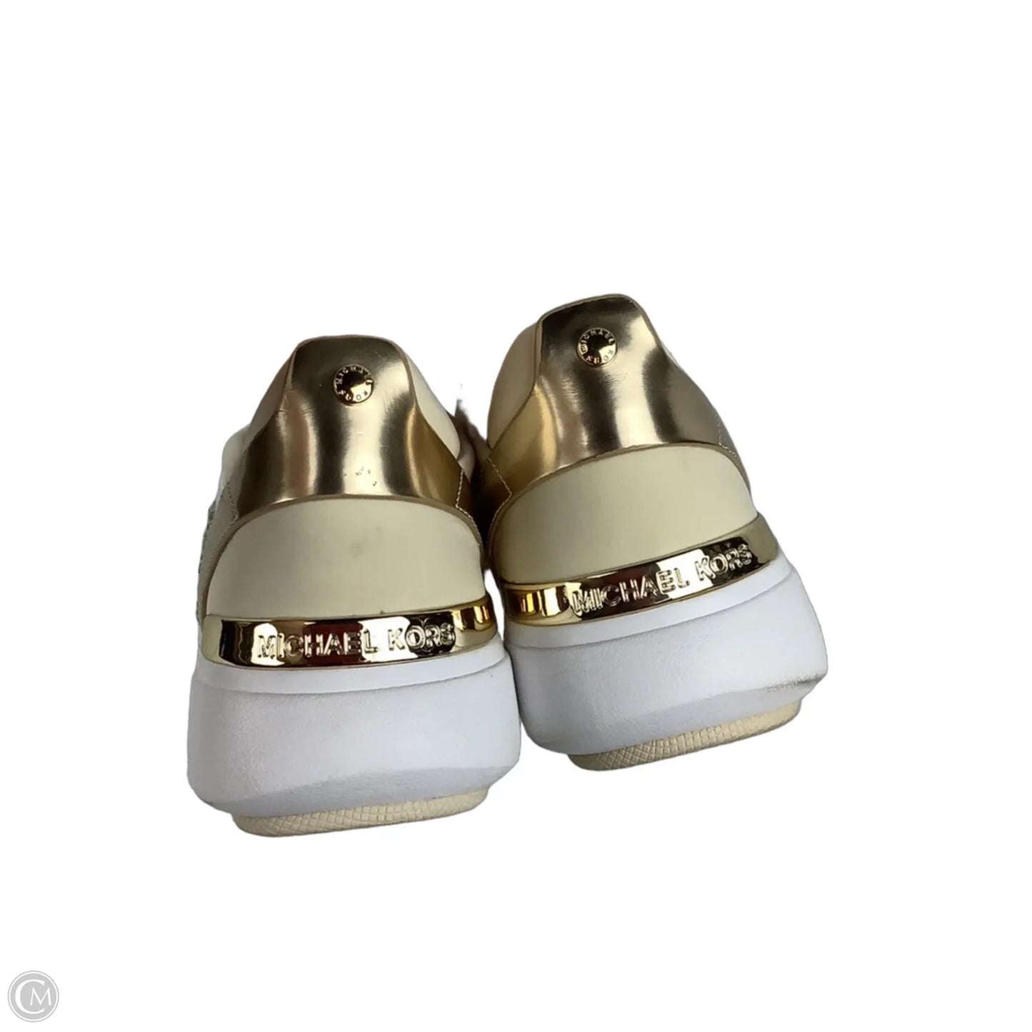 Shoes Sneakers By Michael By Michael Kors In Gold & White, Size: 9.5