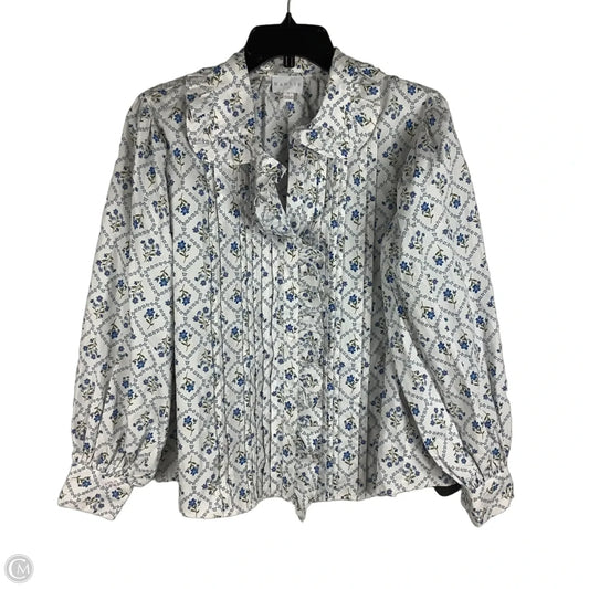 Blouse Long Sleeve By Karlie In Floral Print, Size: S