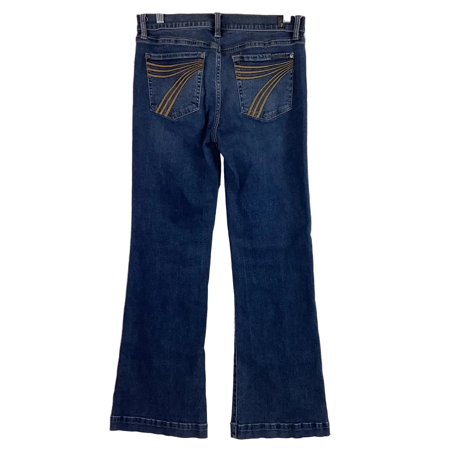 Jeans Boot Cut By 7 For All Mankind In Blue Denim, Size: 8 (29)
