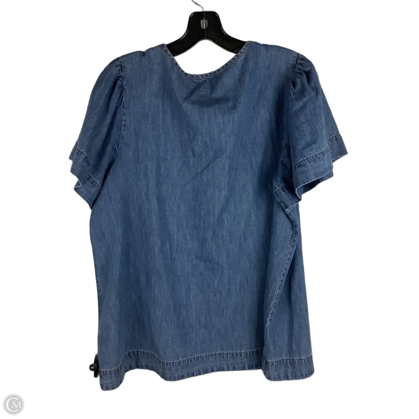 Top Short Sleeve By Crown And Ivy In Blue, Size: L