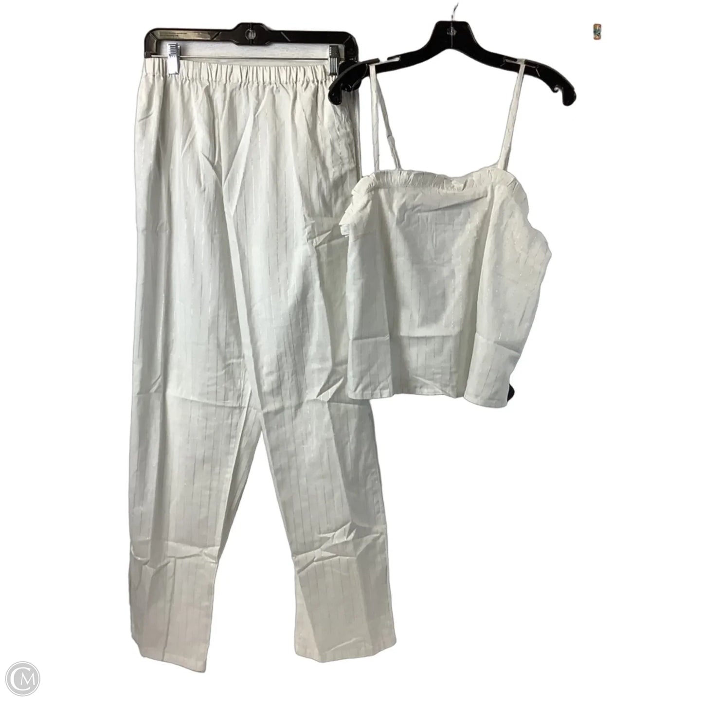Pants Set 2pc By Boohoo Boutique In White, Size: 12