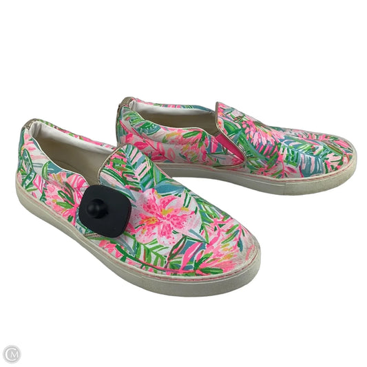 Shoes Designer By Lilly Pulitzer In Green & Pink, Size: 9