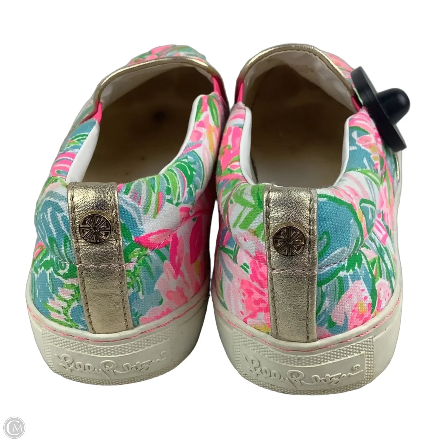 Shoes Designer By Lilly Pulitzer In Green & Pink, Size: 9