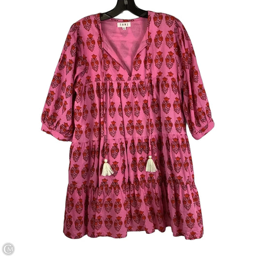 Dress Casual Short By Thml In Pink & Red, Size: S