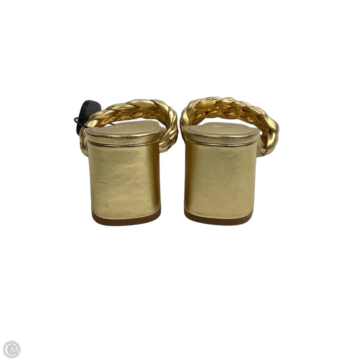Sandals Heels Block By Marc Fisher In Gold, Size: 8