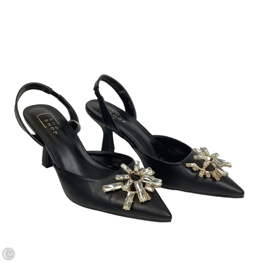 Shoes Heels Stiletto By Shu Shop In Black & Gold, Size: 8