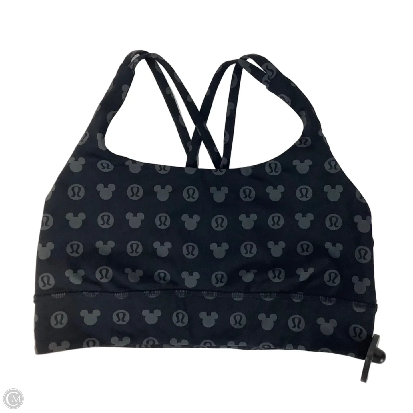 Athletic Bra By Lululemon In Black & Grey, Size: 10