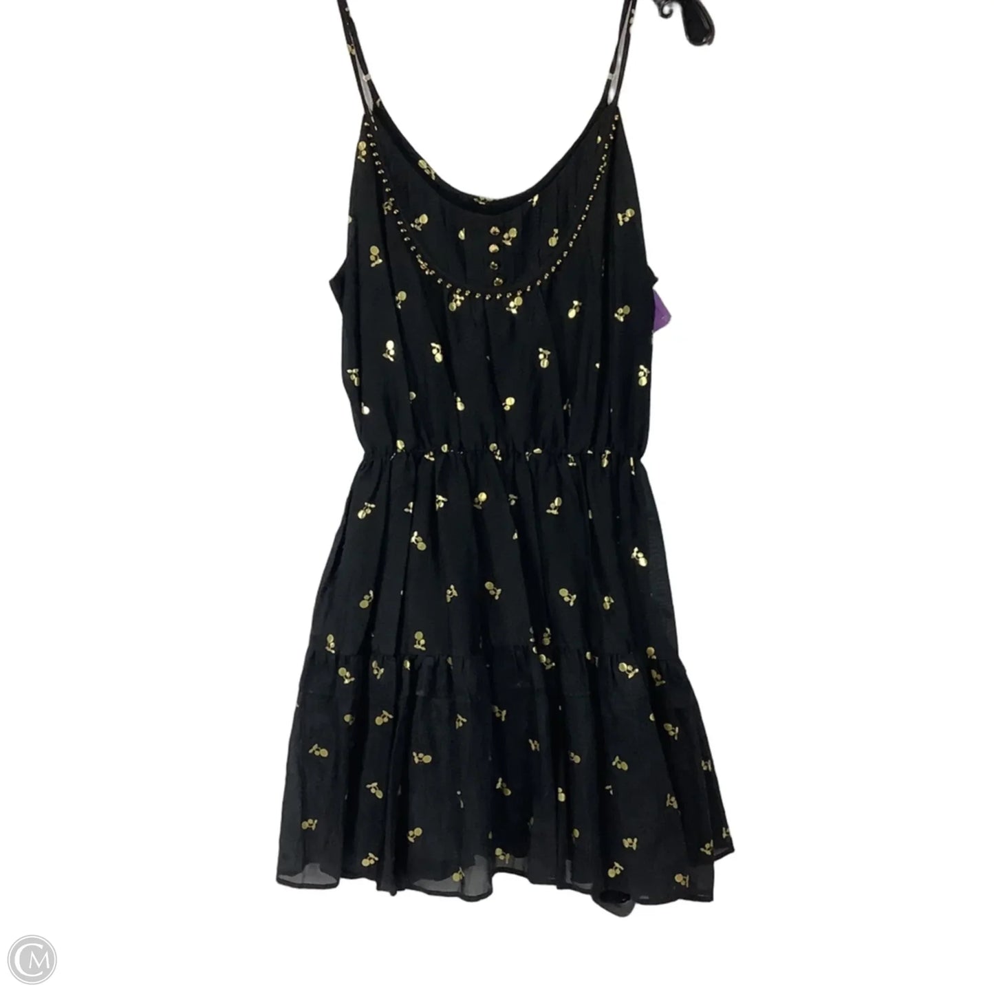 Dress Casual Short By Juicy Couture In Black & Gold, Size: L