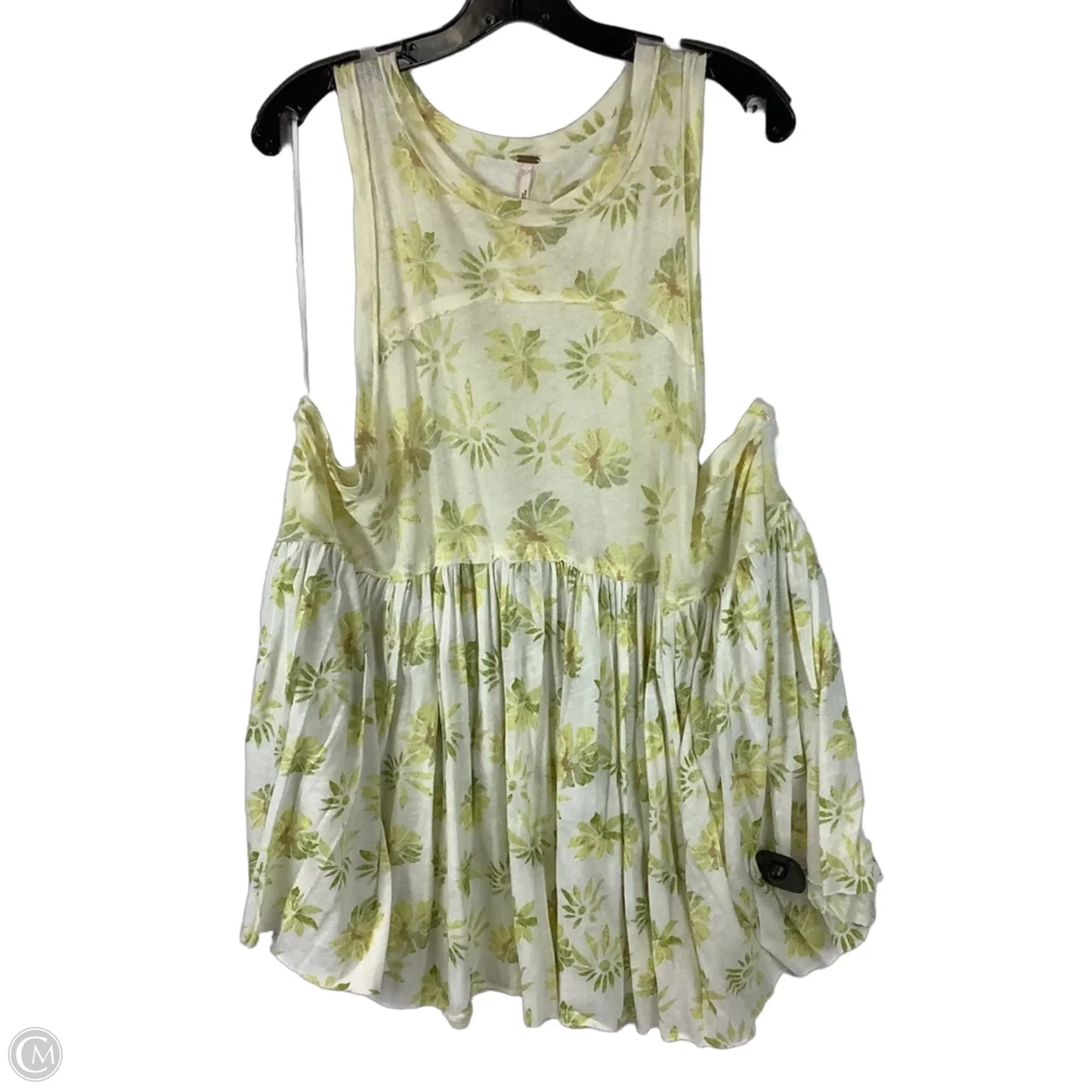 Dress Casual Short By Free People In Green & Yellow, Size: S