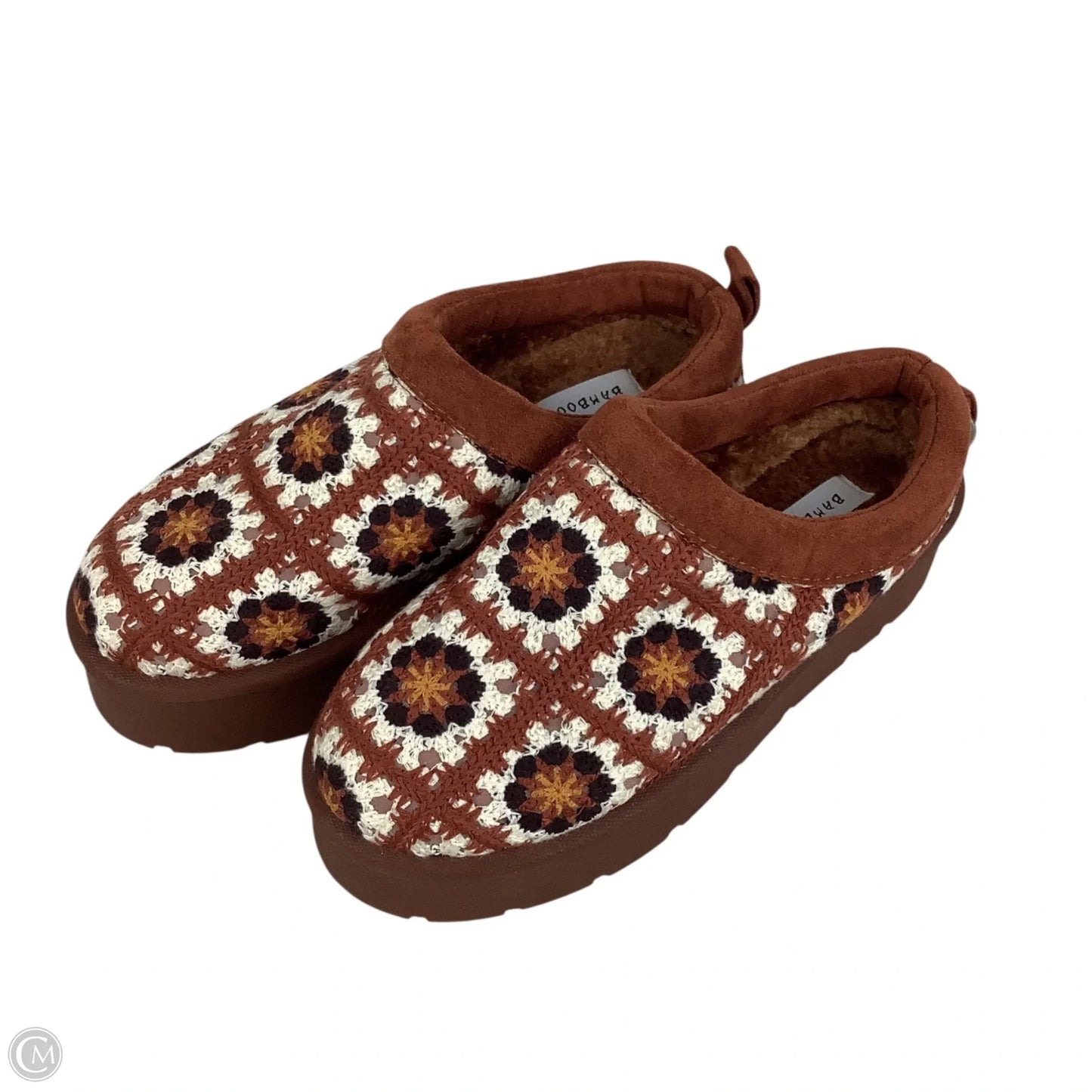 Shoes Heels Platform By Bamboo In Brown & White, Size: 6
