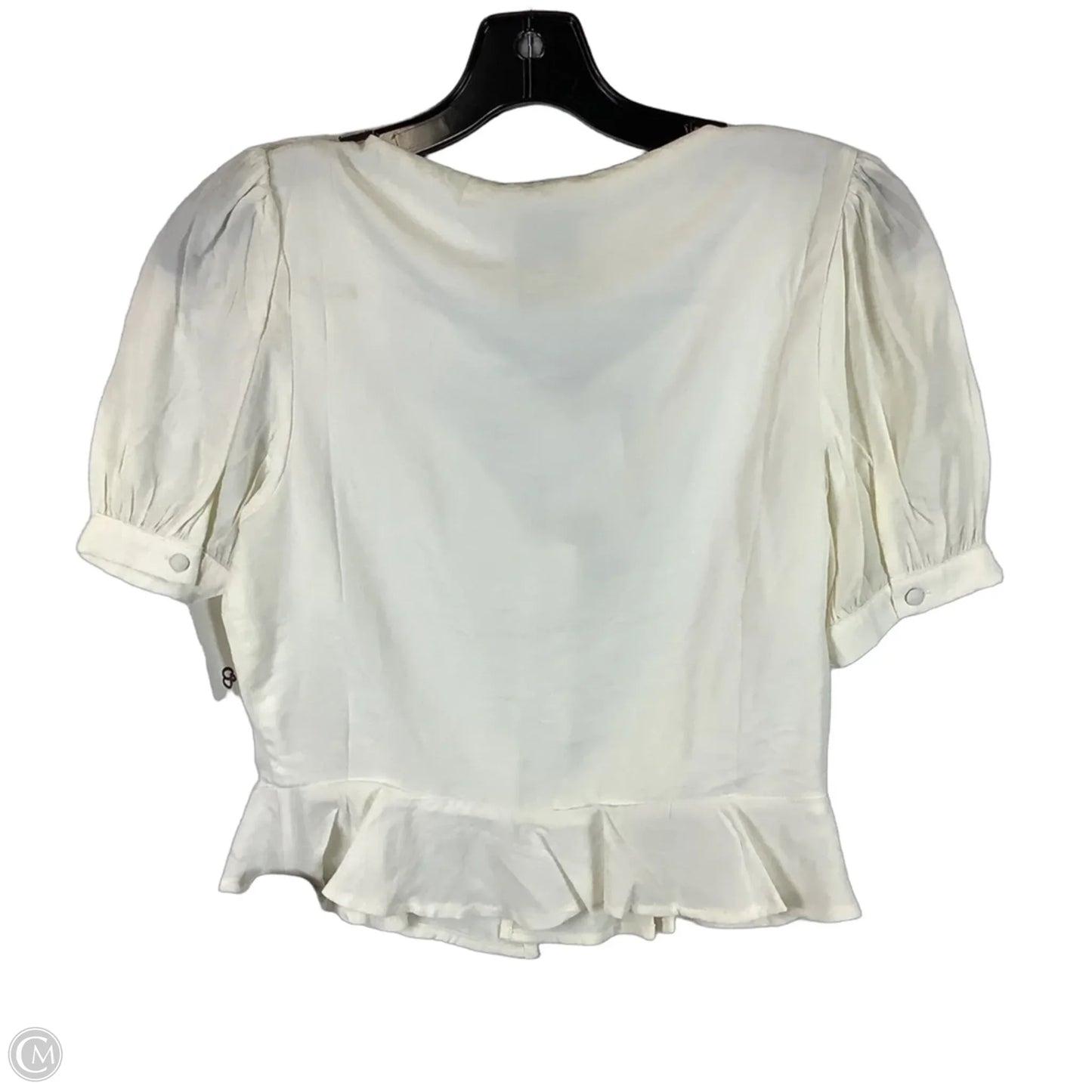 Top Short Sleeve By Cmb In Cream, Size: S