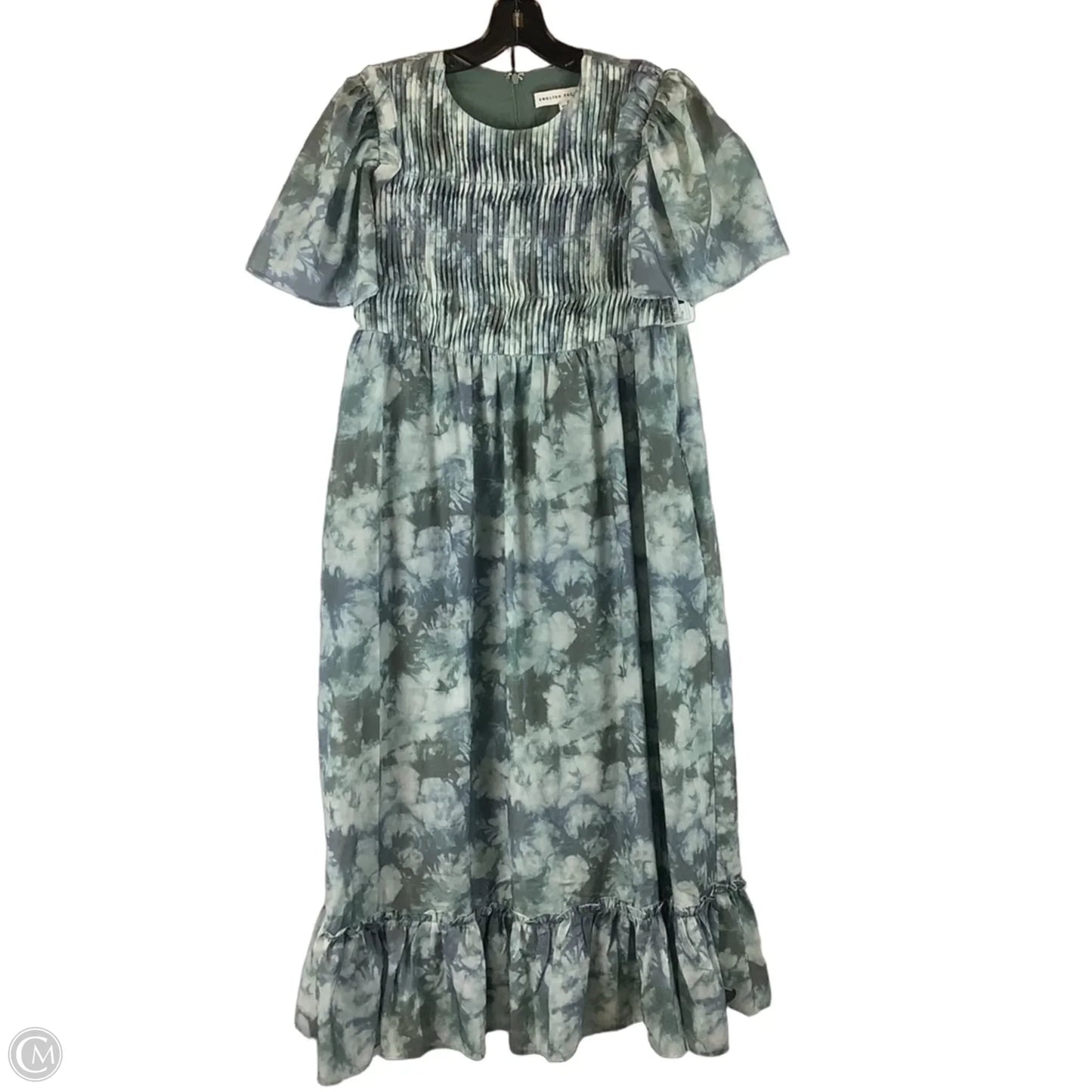 Dress Party Long By English Factory In Green & White, Size: Xs