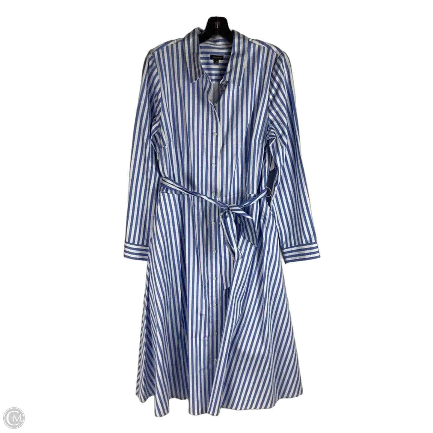 Dress Casual Midi By Talbots In Striped Pattern, Size: 14