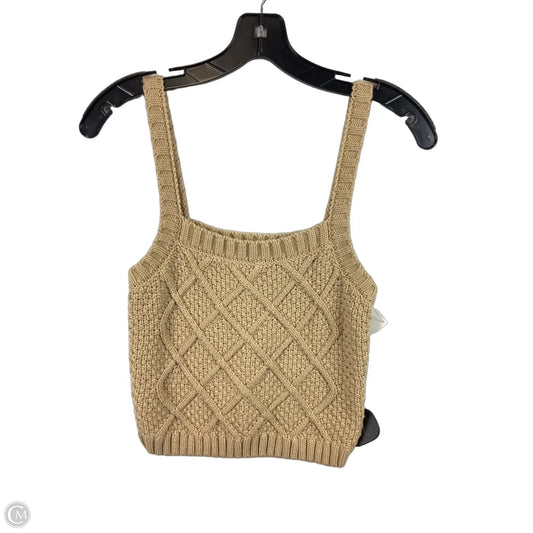 Top Sleeveless By Current Air In Tan, Size: S