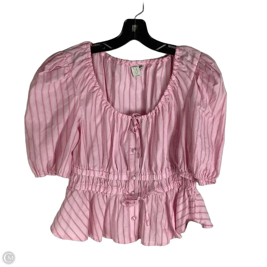 Top Short Sleeve By Joie In Pink & Red, Size: S