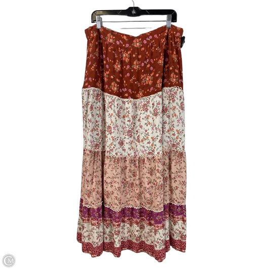 Skirt Maxi By Arula In Floral Print, Size: 1x